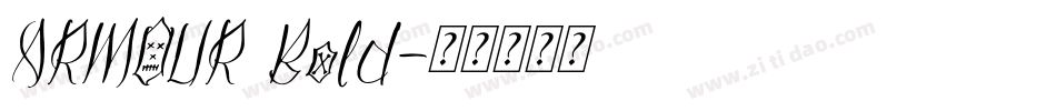 ARMOUR Bold字体转换